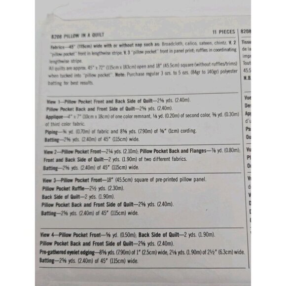 Simplicity Crafts Pattern 8208 Pillow In A Quilt Pocket by Ann Boyce 11 Pieces - Picture 3 of 9